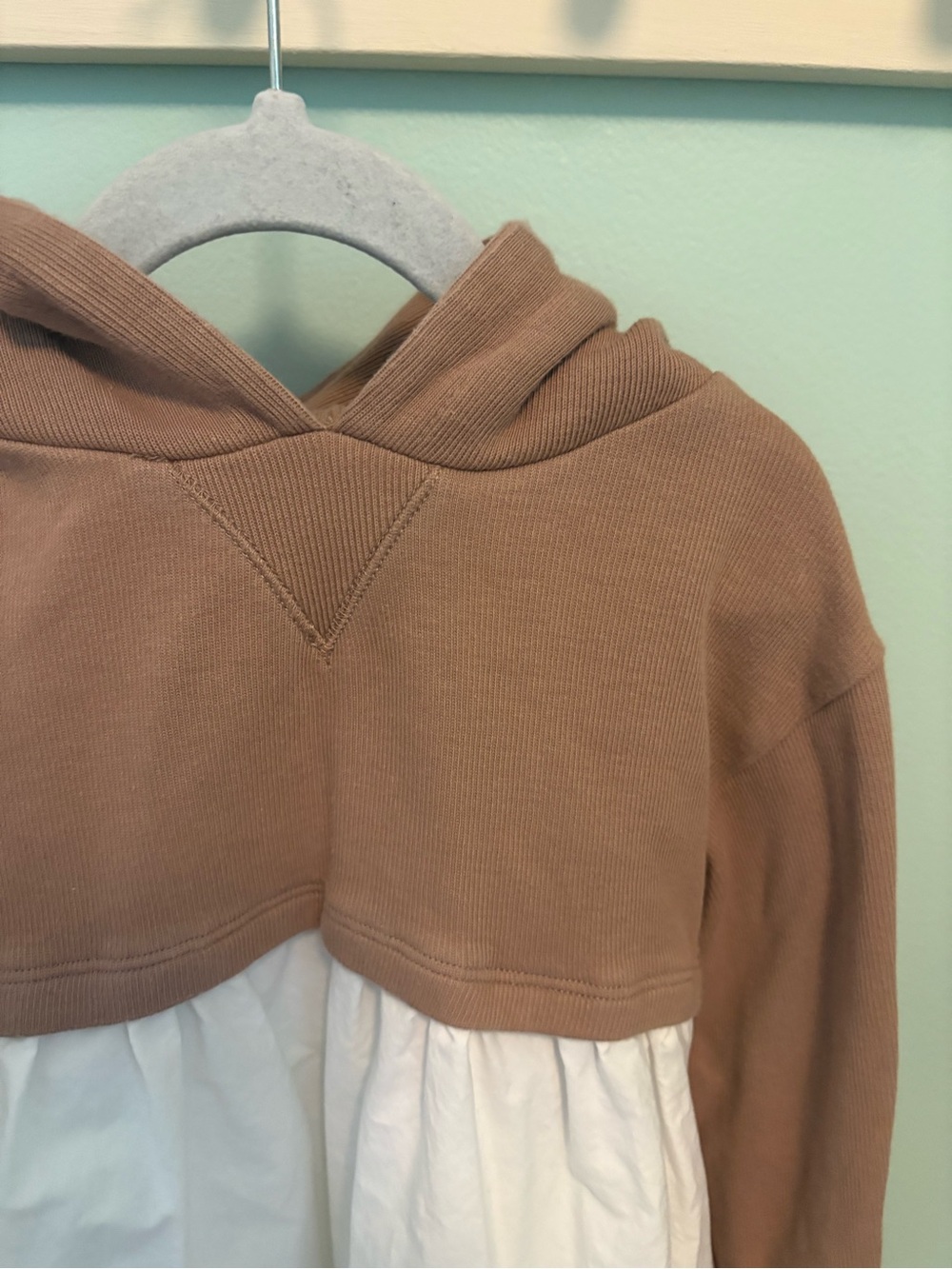 ZARA COMBINATION HOODED DRESS - Picture 4 of 8